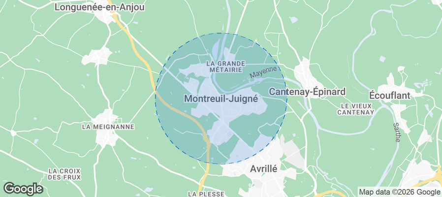 Montreuil-Juigné Airbnb map